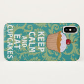 KALK BEWAREN EN Cupcakes bewerken blauwgroen elke Case-Mate iPhone Case (Achterkant (horizontaal))