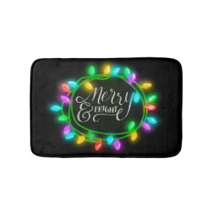 Kalk Drawn Merry en Bright met lampjes Badmat