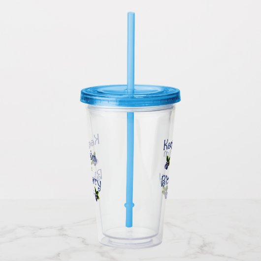 Kalk en bosbessen houden op acrylknollen acryl drinkbeker (Rechts)