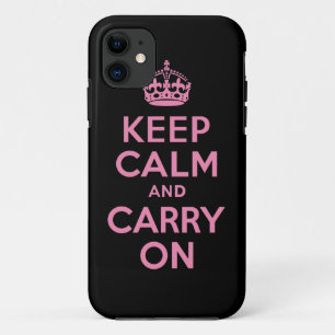 Kalk en draag roze en zwart op iPhone 11 hoesje