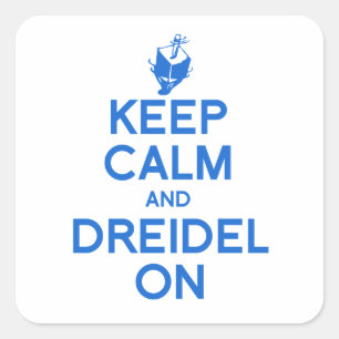 KALK EN DREIDEL BEWAREN VIERKANTE STICKER