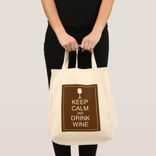 Kalk en Drink wijn bewaren - Canvas tas van de fle (Voorkant (product))