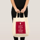 Kalk en Drink wijn bewaren - Canvas tas van de fle (Voorkant (product))