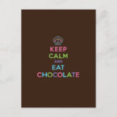 Kalk en eet chocolade briefkaart (Voorkant)