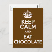 Kalk en eet chocolade briefkaart (Voorkant / Achterkant)