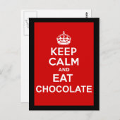 Kalk en eet chocolade briefkaart (Voorkant / Achterkant)