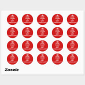 Kalk en eet chocolade ronde sticker (Vel)