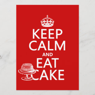 Kalk en eet houden Cake Kaart