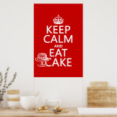 Kalk en eet houden Cake Poster (Keuken)