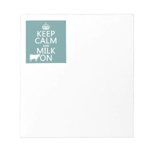 Kalk en melk aan (koeien) (in alle kleuren) notitieblok