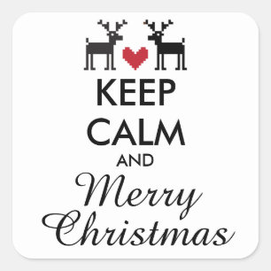 KALK EN MERRY CHRISTMAS BEWAREN - gepersonaliseerd Vierkante Sticker