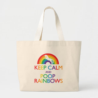 Kalk- en Poop Rainbows Unicorn Grote Tote Bag