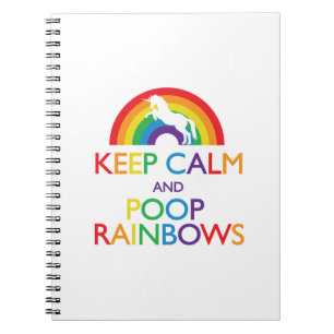 Kalk- en Poop Rainbows Unicorn Notitieboek