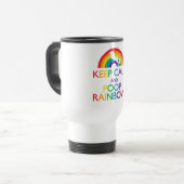 Kalk- en Poop Rainbows Unicorn Reisbeker (Voorkant links)