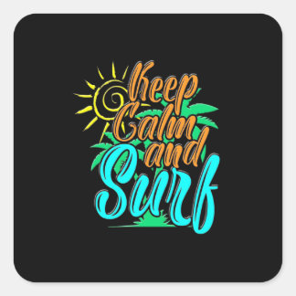 Kalk en sulf houden vierkante sticker