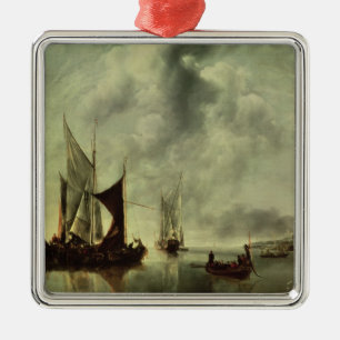 Kalk of, boten nabij de kust, na 1651 metalen ornament