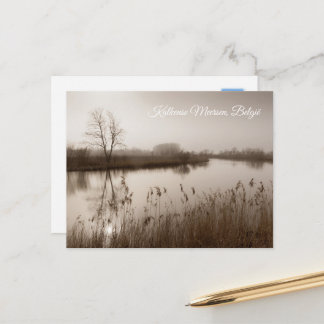 Kalkense meersen, Rustig landschap, België Feestdagenkaart