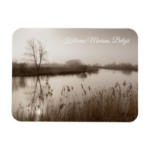 Kalkense meersen, Tranquil landschap, België Magneet