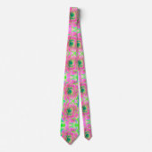 Kalkgroen en roze Succulent Sedum Rosette Stropdas (Voorkant)