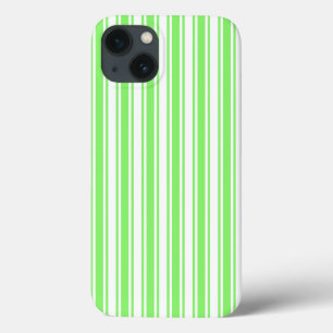 Kalkgroen en wit snoep strepen Hoesje-Mate iPhon iPhone 13 Hoesje