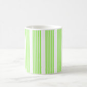 Kalkgroen en wit vijf strepen patroon koffiemok (Center)