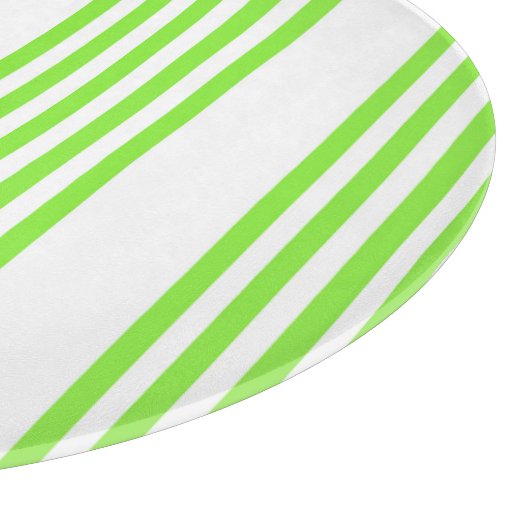 Kalkgroen en wit vijf strepen patroon snijplank (Hoek)