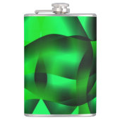 Kalkgroen en zwart krullen, met schaduw? heupfles (Voorkant)