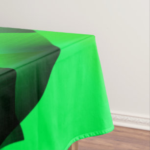 Kalkgroen en zwart krullen, met schaduw? tafelkleed