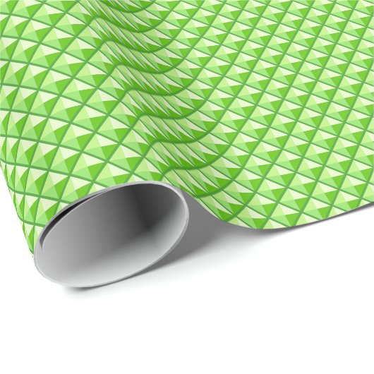 Kalkgroen, enamel look, bestudeerd raster cadeaupapier (Rol Hoek)