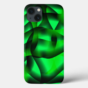 Kalkgroene en zwarte rimpels, met wat schaduw? iPhone 13 hoesje