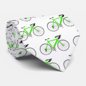 kalkgroene fiets op wit stropdas (Opgerold)