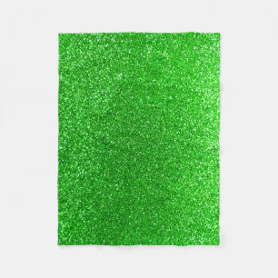 Kalkgroene glitter fleece deken