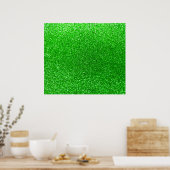 Kalkgroene glitter poster (Keuken)