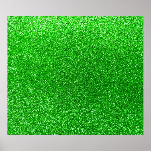 Kalkgroene glitter poster (Voorkant)