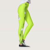 Kalkgroene Leggings met ventilator op één been (Rechts)