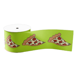 Kalkgroene pizza snijdt betonlint grosgrain lint