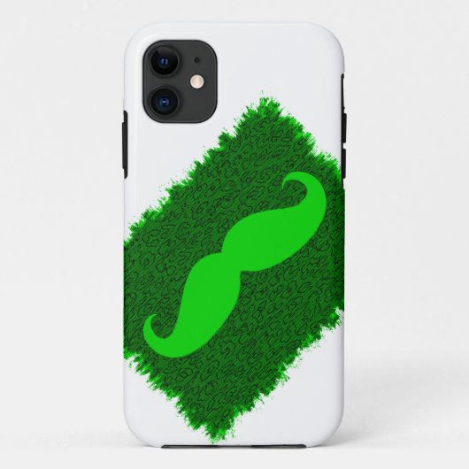 Kalkgroene snor op luiphuid Case-Mate iPhone case (Achterkant)