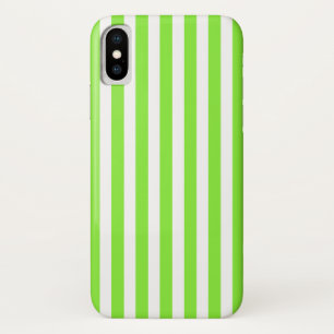 Kalkgroene strepen en witte snoepjes iPhone x hoesje
