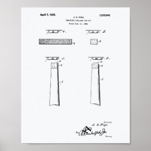 Kalkless Billiard Cue Tip 1925 - Witboek Poster