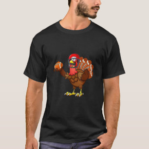 Kalkoen Amerikaans Voetbal Gelukkige Kalkoendag T-shirt