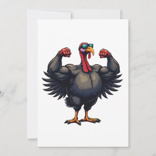 Kalkoen Bodybuilding Thanksgiving Day Sportschool  Bedankkaart