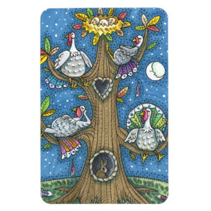 KALKOEN BOOM, FUNNY THANKSGIVING GOBBLERS ROOSTING MAGNEET