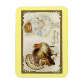 kalkoen en meisje magneet (Verticaal)