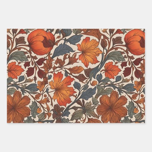  kalkoen en pompoenen herfst inpakpapier vel (Voorkant 2)