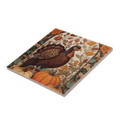  kalkoen en pompoenen herfst tegeltje (Zijkant)