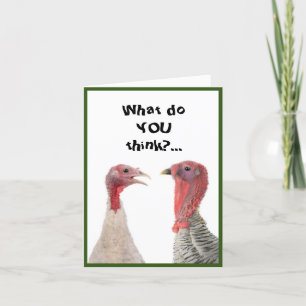 Kalkoen humor Thanksgiving Kaart