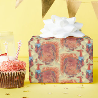 Kalkoen in het stro cadeaupapier