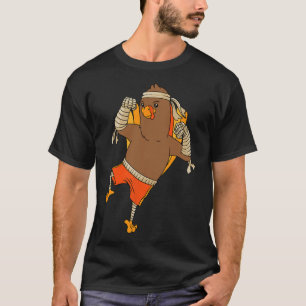Kalkoen MMA-vechter Thanksgiving Day Vechtkunst K T-shirt