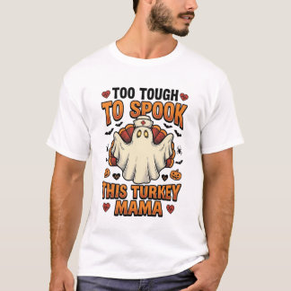 Kalkoen Moeder Halloween Shirt met Vintage Verplee