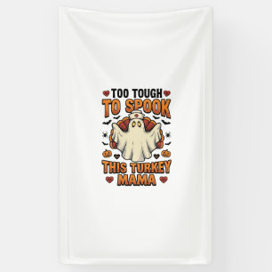 Kalkoen Moeder Halloween Shirt met Vintage Verplee Spandoek